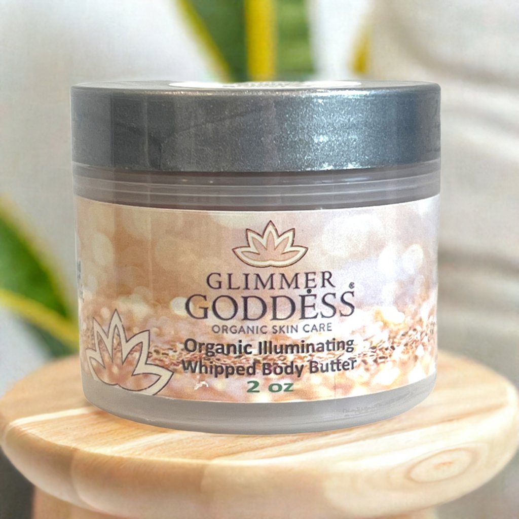 💜 Organic Shimmering Whipped Body Butter 2 oz. Travel Size