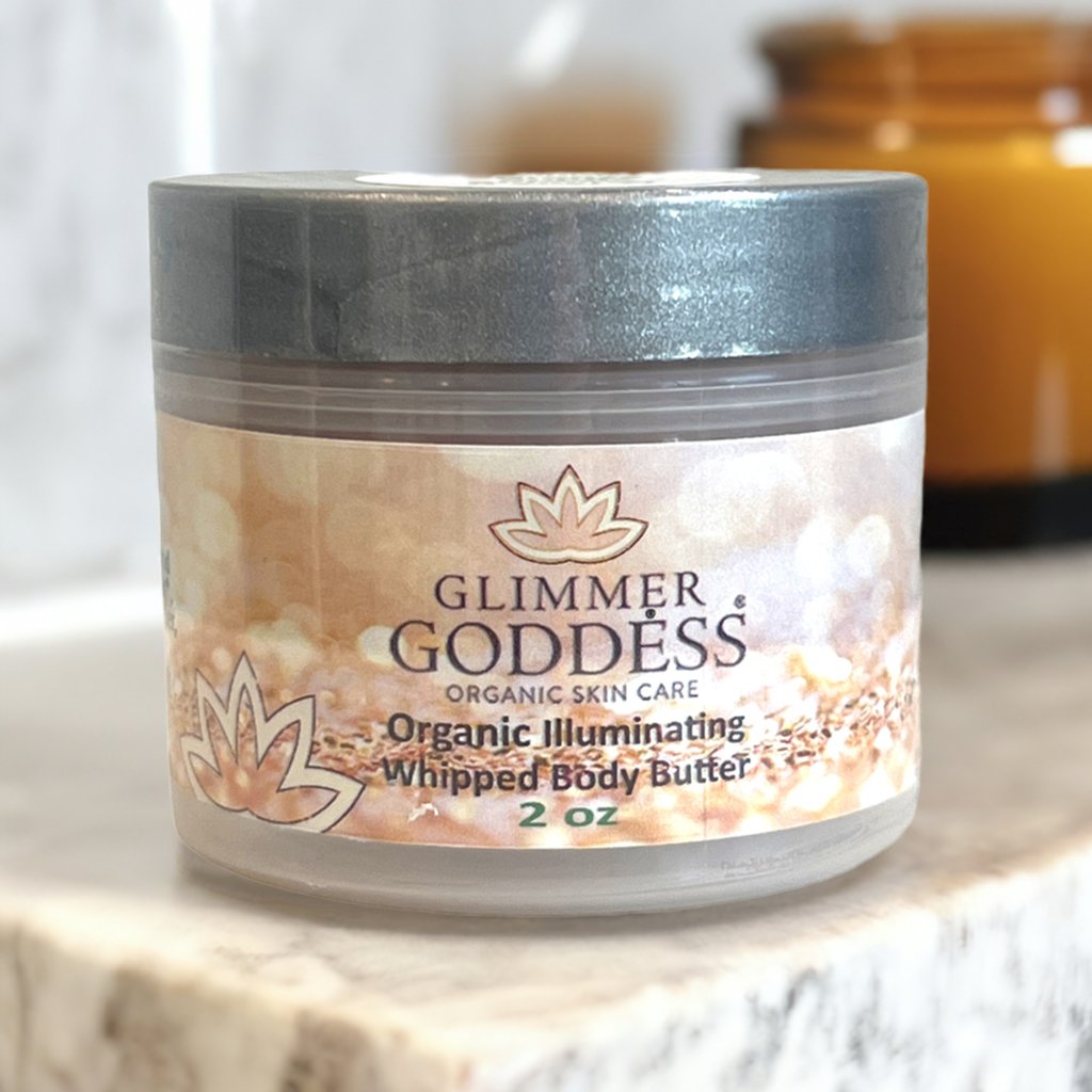 💜 Organic Shimmering Whipped Body Butter 2 oz. Travel Size