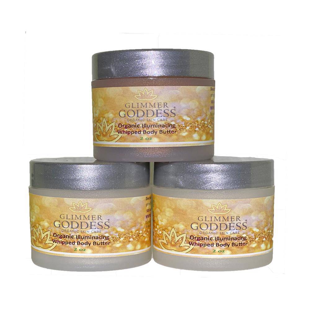 💜 Organic Shimmering Whipped Body Butter Trio