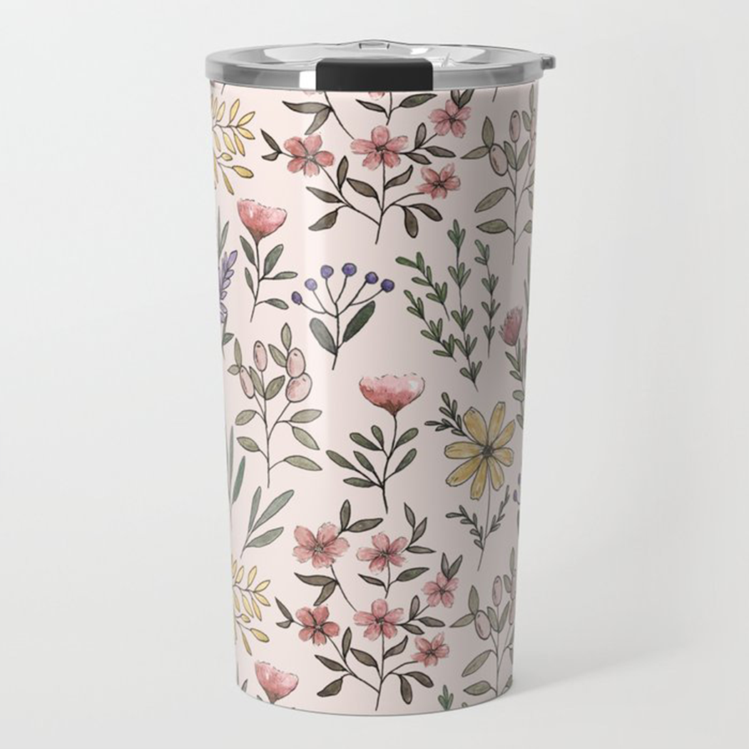 Spring Botanical Travel Mug